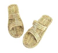 ZRHWSPD Chaussons de Paille Shoes Straw Sandals Vintage Hand Made Hemp Rope Outfit(Color10,40)