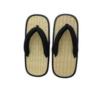 ZRHWSPD Chaussons de Paille Straw Plaited Flip Flops Slippers Clip Slipper Sandals Open Bottom(38-39)
