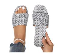 ZRHWSPD Chaussons de Paille Woman Cane Weaving Vine Grass Casual Slippers(Color1,36)
