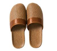 ZRHWSPD Chaussons de Paille Women's Weaving Straw Mat Baotou Sandals Slippers(Color 4,39-40(240mm))