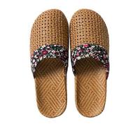 ZRHWSPD Chaussons de Paille Women's Weaving Straw Mat Baotou Sandals Slippers(Color 9,35-36(220mm))