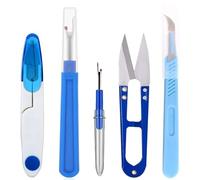 ZRHWSPD Ciseaux Couture Kit de 5 Outils Couture: découseurs et Coupe-Fils en U, Ciseaux for enlever la Broderie, découseur Points Pratique, for travaux manuels