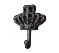 ZRHWSPD Crochet De Pots De Fleurs 1 crochet mural décoratif rétro en fonte forgée, style couronne, for l'extérieur et la maison. Accessoires Metope.(Crown3(145))