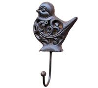 ZRHWSPD Crochet De Pots De Fleurs 1 crochet mural décoratif rétro en fonte forgée, style couronne, for l'extérieur et la maison. Accessoires Metope.(Bird(225))