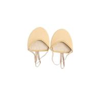 ZRHWSPD Half Sole Dance Shoes Chaussures de Gymnastique Rythmique à Demi-Semelle for Filles et Femmes, Chaussures Danse lyrique en Microfibre Demi-Orteil(Beige,L)