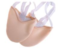 ZRHWSPD Half Sole Dance Shoes Chaussures de Gymnastique Rythmique mi-Longues Beiges avec Semelle en Peau Porc, Tenue Danse for Filles(41)