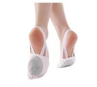 ZRHWSPD Half Sole Dance Shoes Demi-Semelle de Gymnastique Rythmique, Chaussures Danse Classique, tournantes avec Bande élastique, Demi-Chaussures(White,Women,34-35)