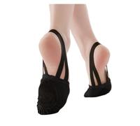 ZRHWSPD Half Sole Dance Shoes Demi-Semelle de Gymnastique Rythmique, Chaussures Danse Classique, tournantes avec Bande élastique, Demi-Chaussures(Black,Men,40-41)