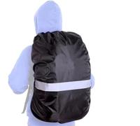 ZRHWSPD Housse Sac Impermeable Waterproof Backpack Rain Cover Reflective with Strap 15L-65L Rucksack Cross Buckle Hiking Camping Cycling(Black XL(65-75L))