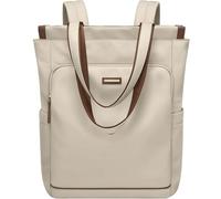 ZRHWSPD Sac A Dos Sac à dos convertible for femme, sac bandoulière esthétique avec compartiment for ordinateur portable et poche secrète de 15,6 pouces(Apricot(32x40x13cm))