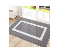ZRHWSPD Tapis Entree Tapis de Porte d'entrée, Tapis de Salle de Bain Absorbant, Tapis de Bain antidérapant, Tapis de Sol Lavable for Cuisine(Gray F1,80X120cm)