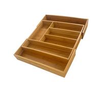 zri Range-couverts en bambou, insert de couverts extensible pour organisateur de cuisine, insert pour tiroir, naturel