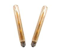 ZRJIA E27 T30 225mm Ampoule à LED Décorative Style Vintage Rétro Industriel Antique Edison E27 T30 6W 600lm 2700K blanc chaud 360° 230V, Aucun Scintillement, Non-dimmable (Lot de 2)