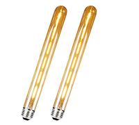 ZRJIA E27 T30 300mm Ampoule à LED Décorative Style Vintage Rétro Industriel Antique Edison E27 T30 6W 600lm 2700K blanc chaud 360° 230V, Aucun Scintillement, Non-dimmable (Lot de 2)