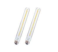 ZRJIA E27 T30 300mm Ampoule à LED Décorative Style Vintage Rétro Industriel Antique Edison E27 T30 6W 600lm 2700K blanc chaud 360° 230V, Aucun Scintillement, Non-dimmable (Lot de 2)