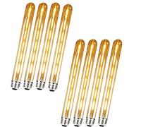 ZRJIA E27 T30 300mm Ampoule à LED Décorative Style Vintage Rétro Industriel Antique Edison E27 T30 6W 600lm 2700K blanc chaud 360° 230V, Aucun Scintillement, Non-dimmable (Lot de 8)