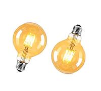 ZRJIA Lot de 2 E27 Edison Ampoule LED vintage Globe E27 6W G95 600LM Ampoule LED à filament Antique Blanc Chaud 2700K idéale pour la nostalgie et l'éclairage rétro dans