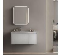 Zrkadlová skrinka s osvetlením Talos Silver Nova 60x70 cm strieborná - kúpe??ová zrkadlová skrinka s 2 policami - hliníková - zrkadlová zadná stena