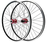 ZRQSMCX Ensemble de Roues Ensemble de Roues 26/27,5/29 "V Frein à Disque Ensemble de Roues Roues à dégagement Rapide Jantes de vélo de Montagne Roues 32H (Rouge 26 Pouces)