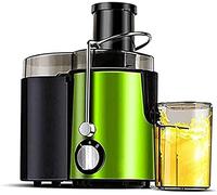 ZRQSMCX Extracteur de jus, centrifugeuse, extracteur de jus avec Grande Bouche, 3 goulottes d'alimentation, Filtre en Acier Inoxydable 304, rendement élevé en jus, Facile à Nettoyer, Gratuit