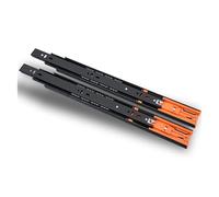 ZRQSMCX Glissières de tiroir à roulement à Billes à Fermeture Douce de 45 mm, Extension complète en 3 Parties, Montage latéral, capacité de Charge de 45 kg, glissière pour Meuble,Buffer 14inch 35cm