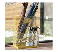ZRQSMCX Porte-Parapluie, Porte-Parapluie doré Creux, Seau à Parapluie étanche et antirouille, Peut Stocker 25 à 28 parapluies Longs et Courts (B 51 * 24 * 49Cm)