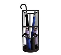 ZRQSMCX Porte-Parapluie, Porte-Parapluie, Panier à Parapluie léger en métal pour Maison, hôtel, Entreprise, Seau à Parapluie de Grande capacité avec Crochet (Noir)