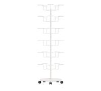 ZRQSMCX Présentoir à Chapeaux Roulant de Grande capacité pour Collection de Chapeaux/Chapeaux de Cowboy, Support de Perruques Robuste en métal, étagère Moderne pour Chapeaux（White-6 Tier