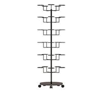 ZRQSMCX Présentoir à Chapeaux Roulant de Grande capacité pour Collection de Chapeaux/Chapeaux de Cowboy, Support de Perruques Robuste en métal, étagère Moderne pour Chapeaux（Black-6 Tier