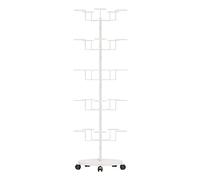 ZRQSMCX Présentoir à Chapeaux Roulant de Grande capacité pour Collection de Chapeaux/Chapeaux de Cowboy, Support de Perruques Robuste en métal, étagère Moderne pour Chapeaux（White-5 Tier