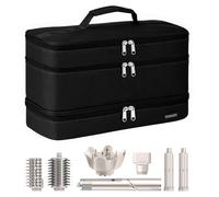 ZRRAJOY Étui de rangement à 3 couches pour Shark Flexstyle, étui de transport pour Shark 430/440 Flexstyle, sac de rangement pour accessoires Shark Flexstyle/Dyson Airwrap Styler (noir 02)