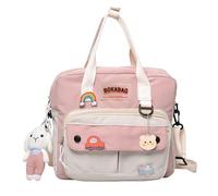 ZRREMRE kawaii backpack cute aesthetic bags back to school backpacks for teenage girls,kids ita messenger laptop bag children's totes case pin accessories (pink)