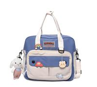 ZRREMRE kawaii backpack cute aesthetic bags back to school backpacks for teenage girls,kids ita messenger laptop bag children's totes case pin accessories (blue)