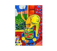 ZRRK Henri Matisse Poster sur toile Motif chat avec poisson rouge 30 x 45 cm Sans cadre Style 1