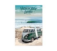 ZRRO Affiche vintage en toile de voyage City of Hossegor - Décoration pour chambre à coucher, bureau, chambre - Cadeau sans cadre : 30 x 45 cm