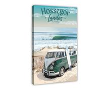 ZRRO Poster de voyage vintage City of Hossegor - Décoration murale pour salon, chambre à coucher - Cadre : 40 x 60 cm