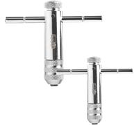 ZRUEWOT 2 Pièces Clé à Tarauder de T Clé à Taraud Réglable Réglable Porte Taraud à Cliquet pour Tarauds Métriques M3-M8/M5-M12