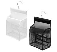 ZRUEWOT Panier à pinces à linge avec crochet de suspension facile pour ranger les pinces à linge 20 x 10 x 24 cm idéal pour la cuisine la salle de bain et une utilisation en extérieur