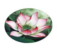 ZRUYI Tapis Rond 3D Anti Slip Tapis De Sol Yoga Mat Motif De Lotus Résistant À L'usure Salon Balcon Chambre, 9 Couleurs, 6 Tailles (Couleur : F, taille : 100cm diameter)