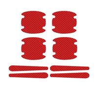 ZRVXTISX Autocollants PoignéEs De PortièRes Pour Dacia Duster Spring Logan Sandero Jogger Lodgy Bigster Dokker, Film Autocollant Poignée Portière Protecteur Peinture Anti-Rayures Accessoires,C/Red