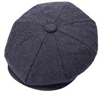 ZRWASKA® Casquettes plates pour hommes UK 8 panneaux Peaky Flat Baker Boy Chapeaux en laine - Gatsby Tweed Tissu en laine Style Newsboy Femme Baker 1920s Chapeau Plat Hommes Uni Chevrons Taille S-XXL