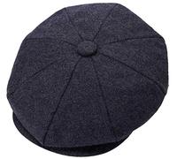 ZRWASKA® Casquettes plates pour hommes UK 8 panneaux Peaky Flat Baker Boy Chapeaux en laine - Gatsby Tweed Tissu en laine Style Newsboy Femme Baker 1920s Chapeau Plat Hommes Uni Chevrons Taille S-XXL