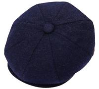 ZRWASKA® Casquettes plates pour hommes UK 8 panneaux Peaky Flat Baker Boy Chapeaux en laine - Gatsby Tweed Tissu en laine Style Newsboy Femme Baker 1920s Chapeau Plat Hommes Uni Chevrons Taille S-XXL