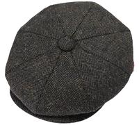 ZRWASKA® Casquettes plates pour hommes UK 8 panneaux Peaky Flat Baker Boy Chapeaux en laine - Gatsby Tweed Tissu en laine Style Newsboy Femme Baker 1920s Chapeau Plat Hommes Uni Chevrons Taille S-XXL