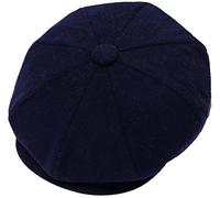 ZRWASKA® Casquettes plates pour hommes UK 8 panneaux Peaky Flat Baker Boy Chapeaux en laine - Gatsby Tweed Tissu en laine Style Newsboy Femme Baker 1920s Chapeau Plat Hommes Uni Chevrons Taille S-XXL