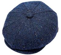 ZRWASKA® Casquettes plates pour hommes UK 8 panneaux Peaky Flat Baker Boy Chapeaux en laine - Gatsby Tweed Tissu en laine Style Newsboy Femme Baker 1920s Chapeau Plat Hommes Uni Chevrons Taille S-XXL