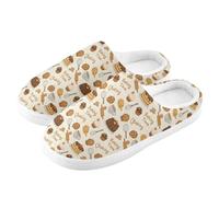 ZRWLUCKY Baking Time Pantoufles confortables pour homme et femme avec mousse à mémoire de forme, Temps de cuisson, 7/8 UK Men/ 8/9 UK Women Wide