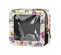 ZRWLUCKY Beauty case de voyage avec crâne jaune clair et transparent, crâne jaune mal, Tête de mort Jaune Male