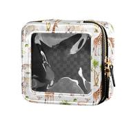 ZRWLUCKY Beauty case transparente avec des animaux sauvages, girafe, éléphant, guépard, antilope, animaux sauvages girafe éléphant guépard antilope, Animaux sauvages Girafe éléphant guépard antilope