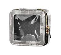 ZRWLUCKY Chats modèle Doodle Cartoon Clear Petit Maquillage Sac pour Sac de Toilette Sac Organisateur en Cuir Sacs pour Voyage, chats, modèle, griffonnage, carton, Chats, modèle, gribouiller, carton